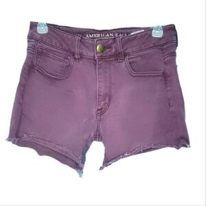 American Eagle Outfitters Plum 'High Rise Shortie' Stretch Shorts Women's Size 4